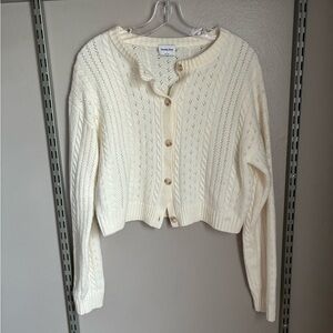 Aritzia Sunday Best Large Cream Cardigan